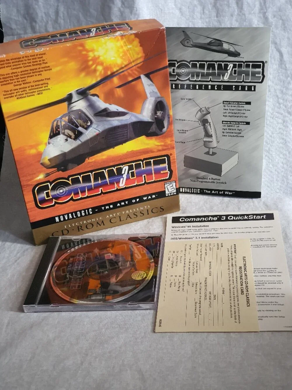 Comanche 3: The Art of War ~ PC (Novalogic, 1997) Vtg BIG BOX Complete Vintage